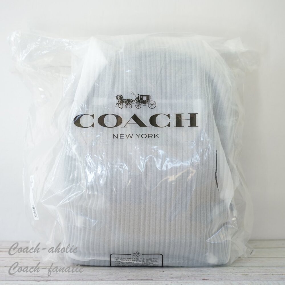 NWT Coach CO992 Ethan Canvas & Calf Leather Backpack in Gunmetal/Olive Drab - Picture 5 of 8